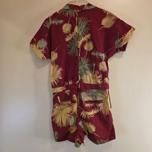 Free People Palm Leaf Malibu Hawaiian Romper XS - Picture 4 of 6